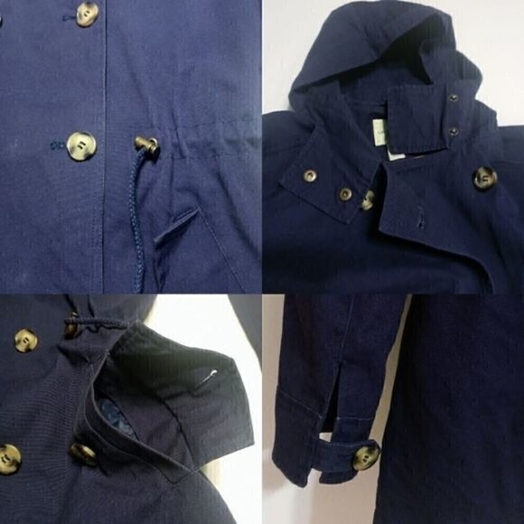 GH Bass & Co Navy Hooded Utility Jacket Small - Picture 11 of 15